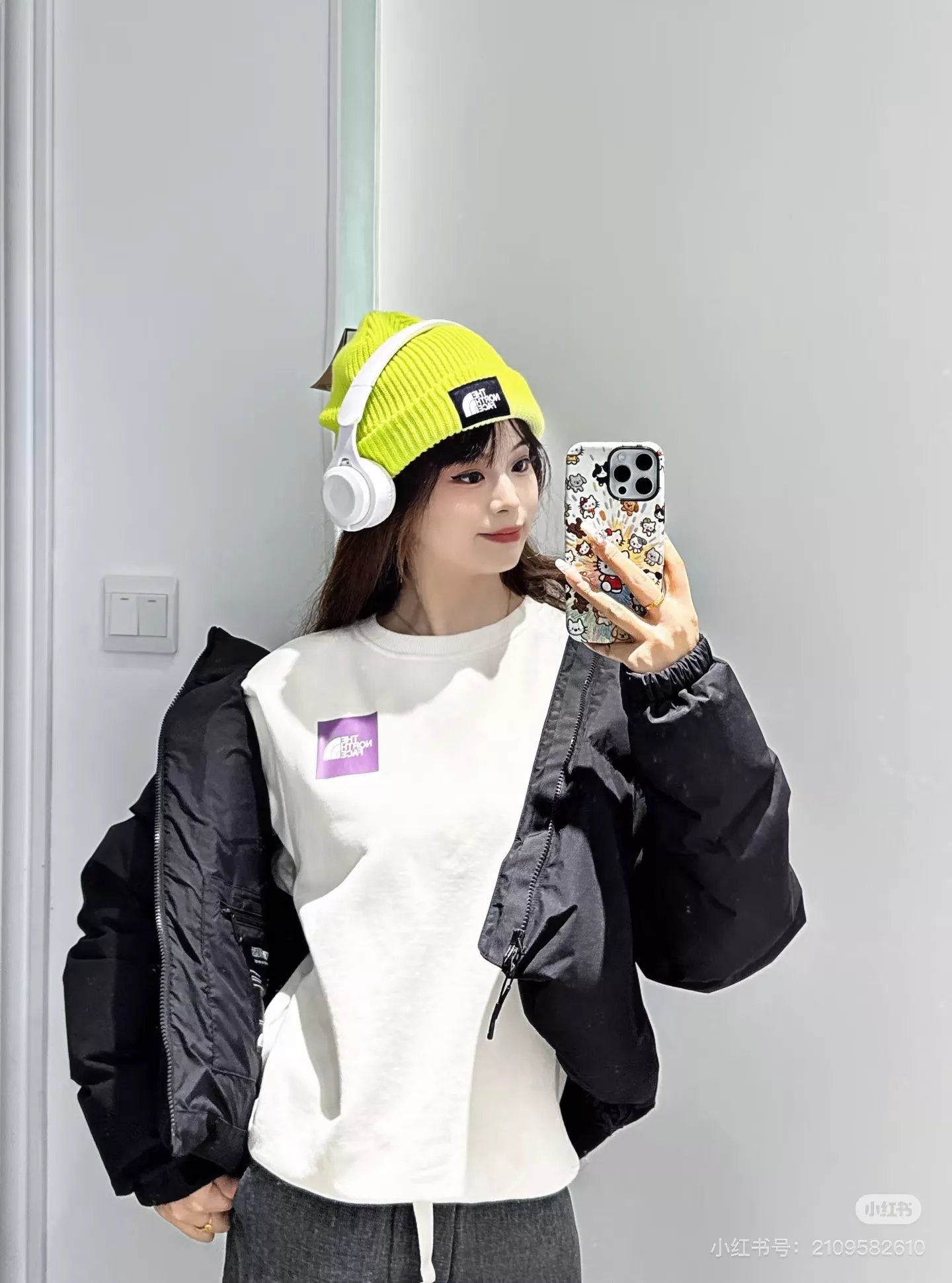 노스페이스 무광 숨김 후드 남녀공용 쇼트 패딩 상세 이미지 24