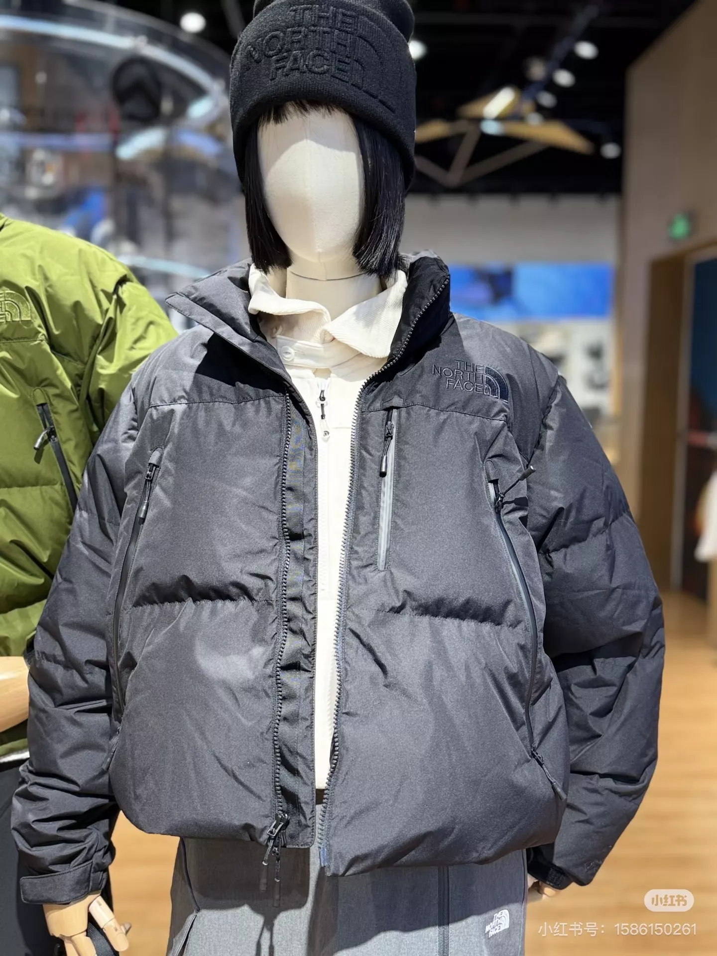 노스페이스 무광 숨김 후드 남녀공용 쇼트 패딩 상세 이미지 37