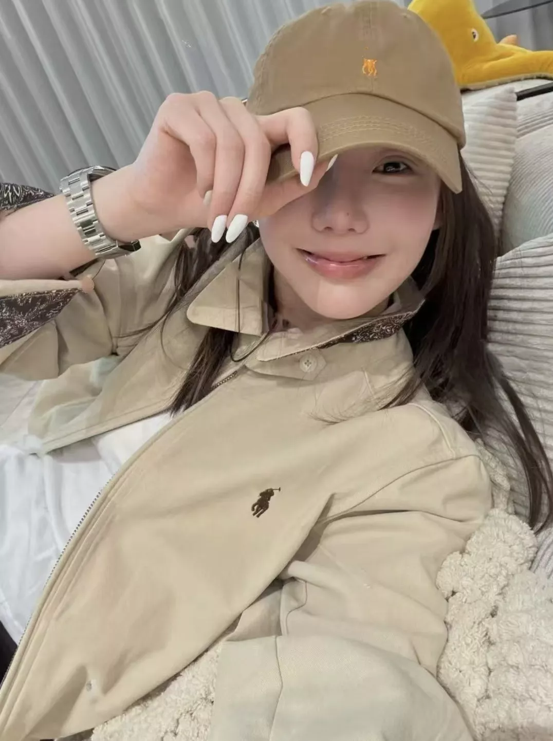 랄프로렌 자수 카라 패턴 소매 여성용 집업 재킷 상세 이미지 22