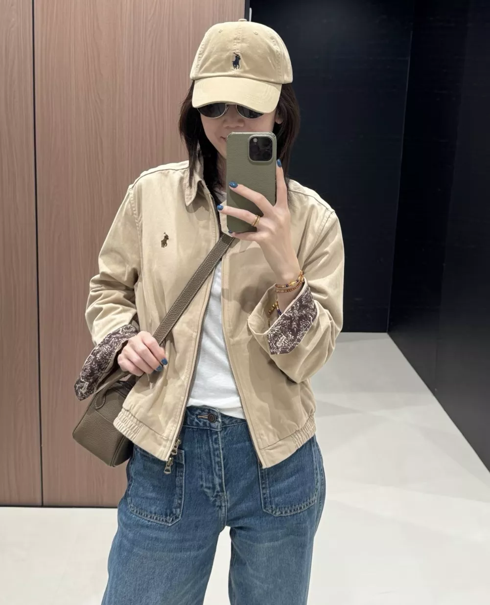 랄프로렌 자수 카라 패턴 소매 여성용 집업 재킷 상세 이미지 25
