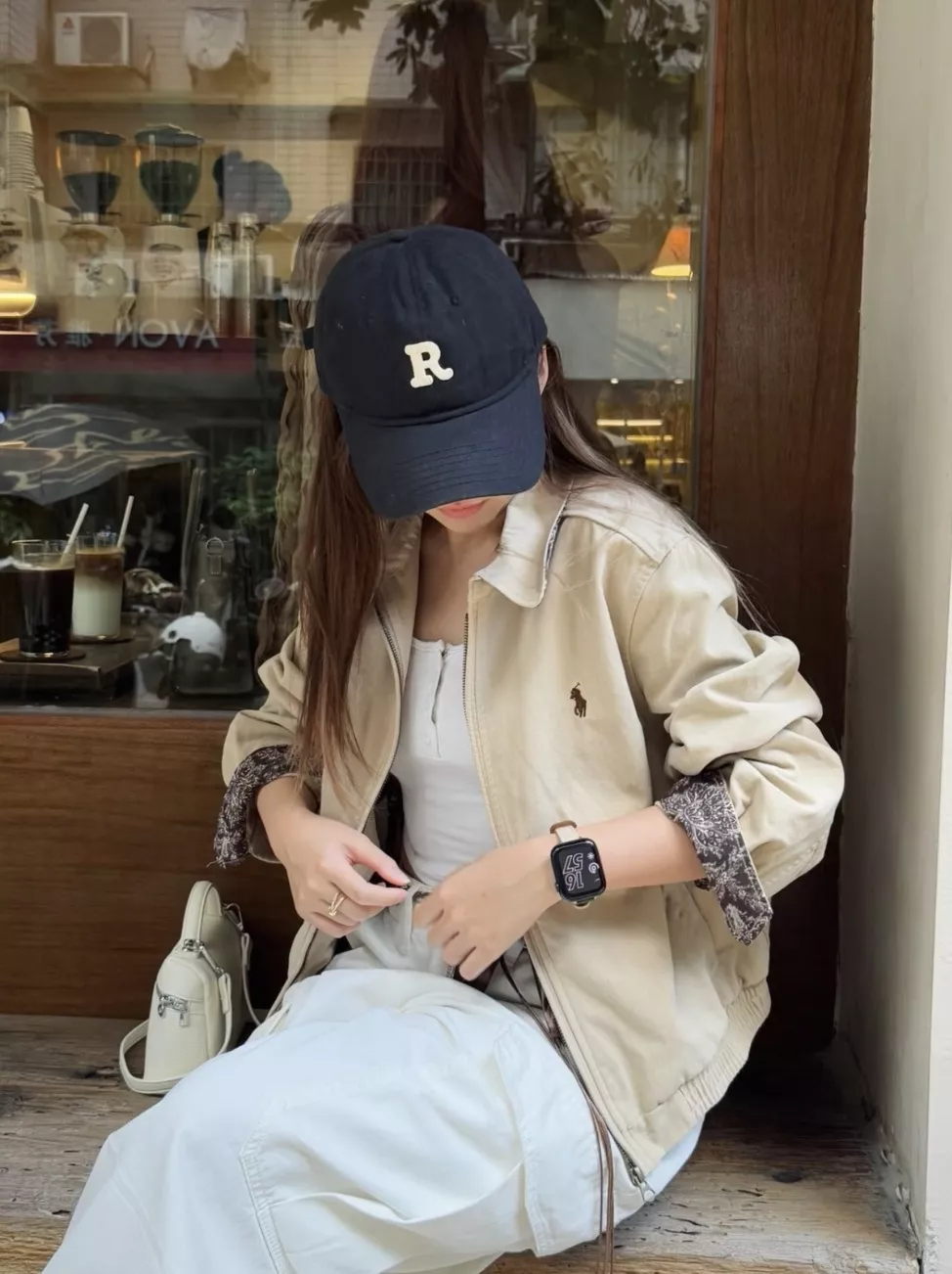랄프로렌 자수 카라 패턴 소매 여성용 집업 재킷 상세 이미지 32