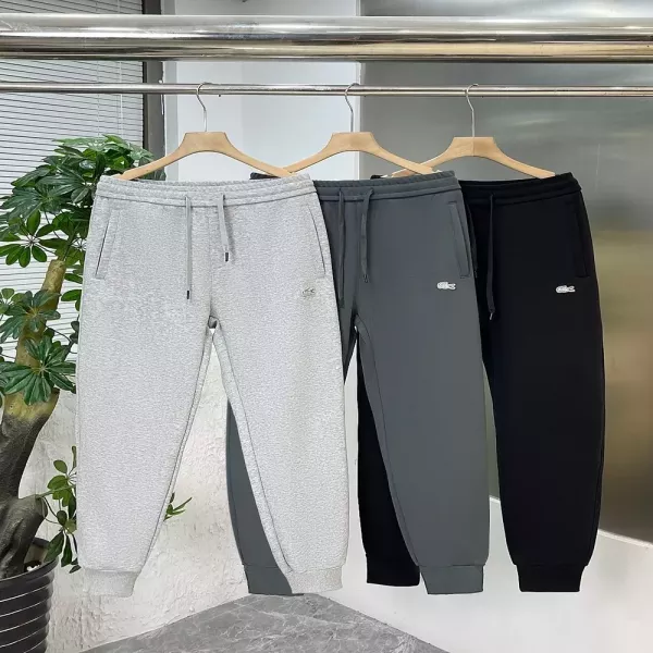 라코스테 기모 리브 밑단 남녀공용 트레이닝 팬츠