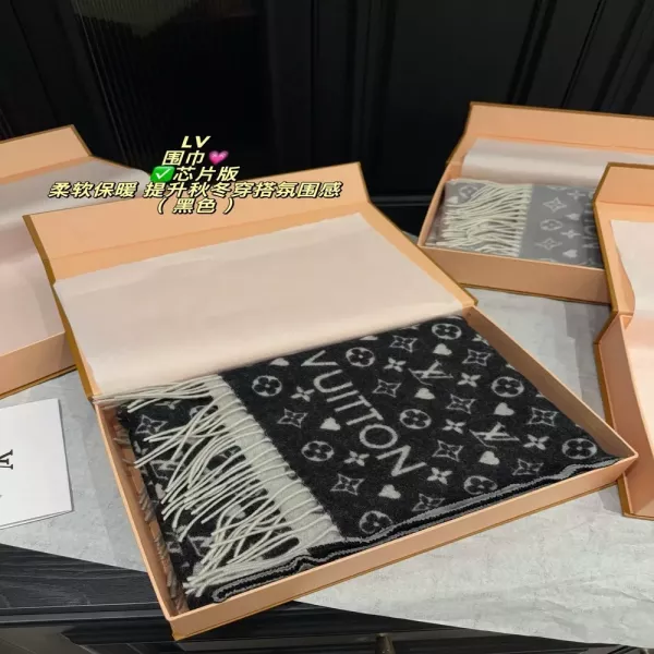 루이비통 모노그램 롱 프린지 숄 머플러