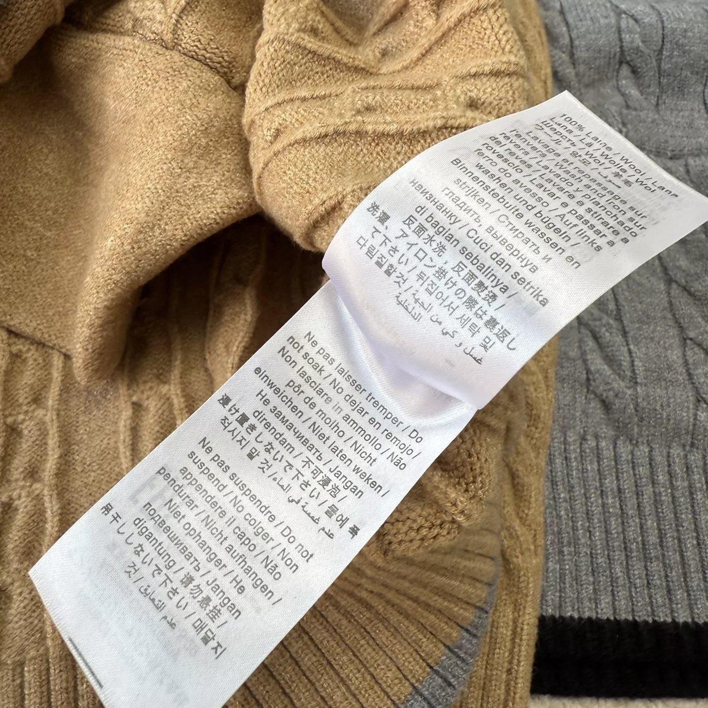 랄프로렌 브이넥 꽈배기 남녀공용 긴소매 가디건 상세 이미지 21