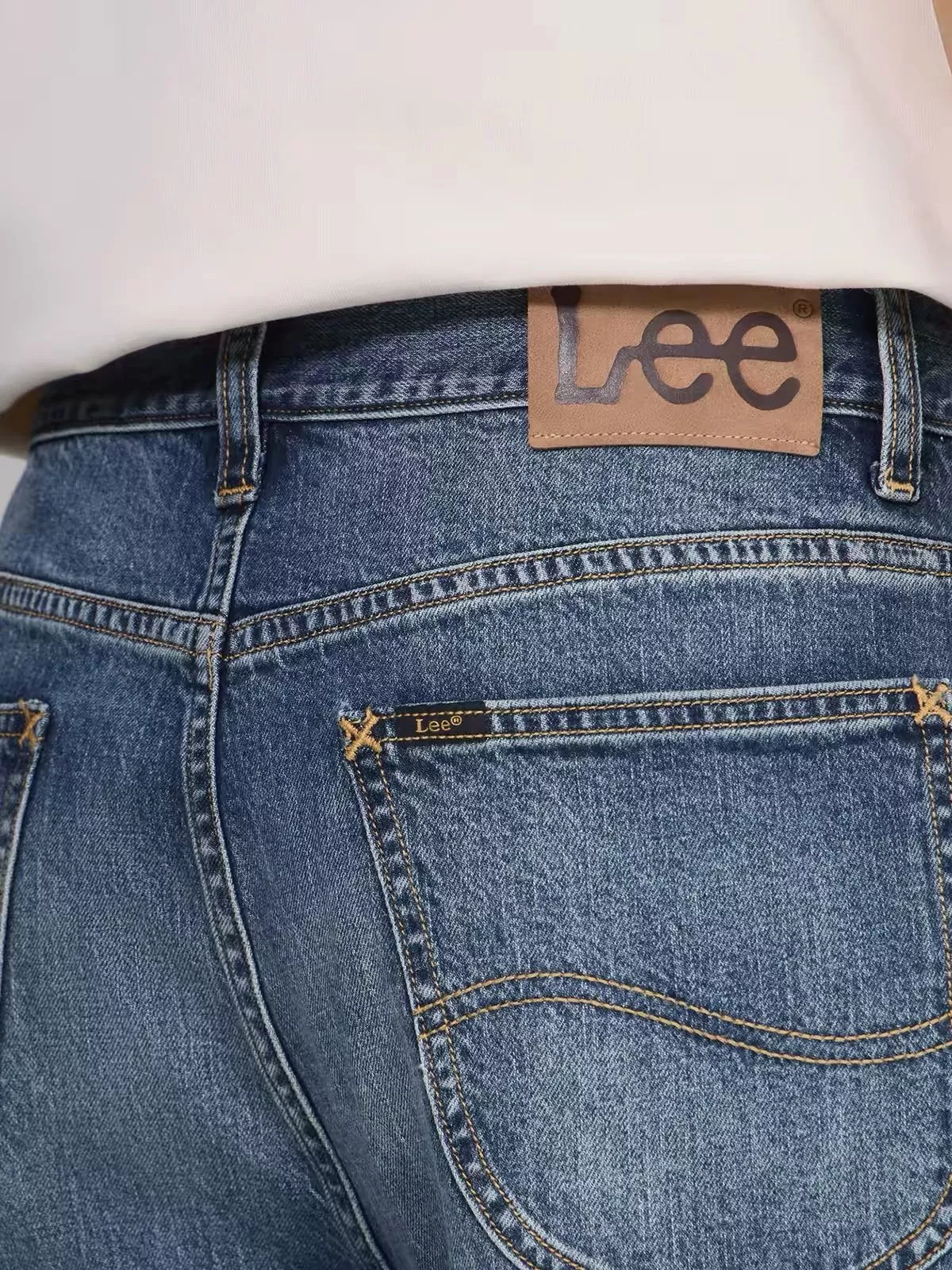 리 워싱 스트레이트 남녀공용 데님 팬츠 상세 이미지 5