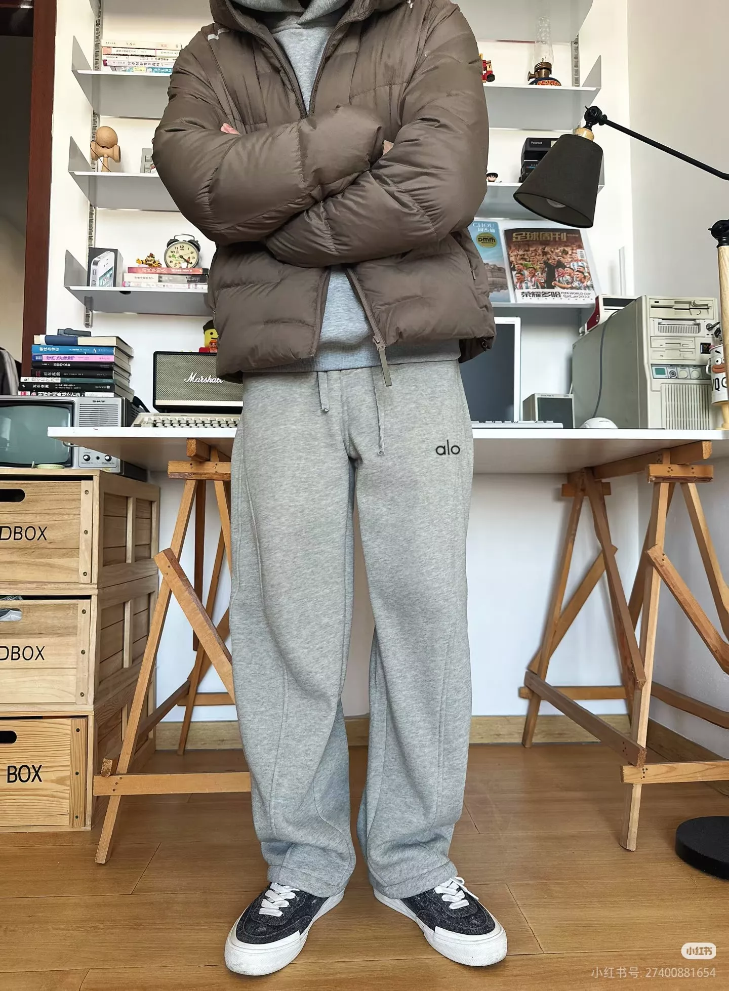 알로요가 기모 밑단 조절 남녀공용 트레이닝 팬츠 상세 이미지 24