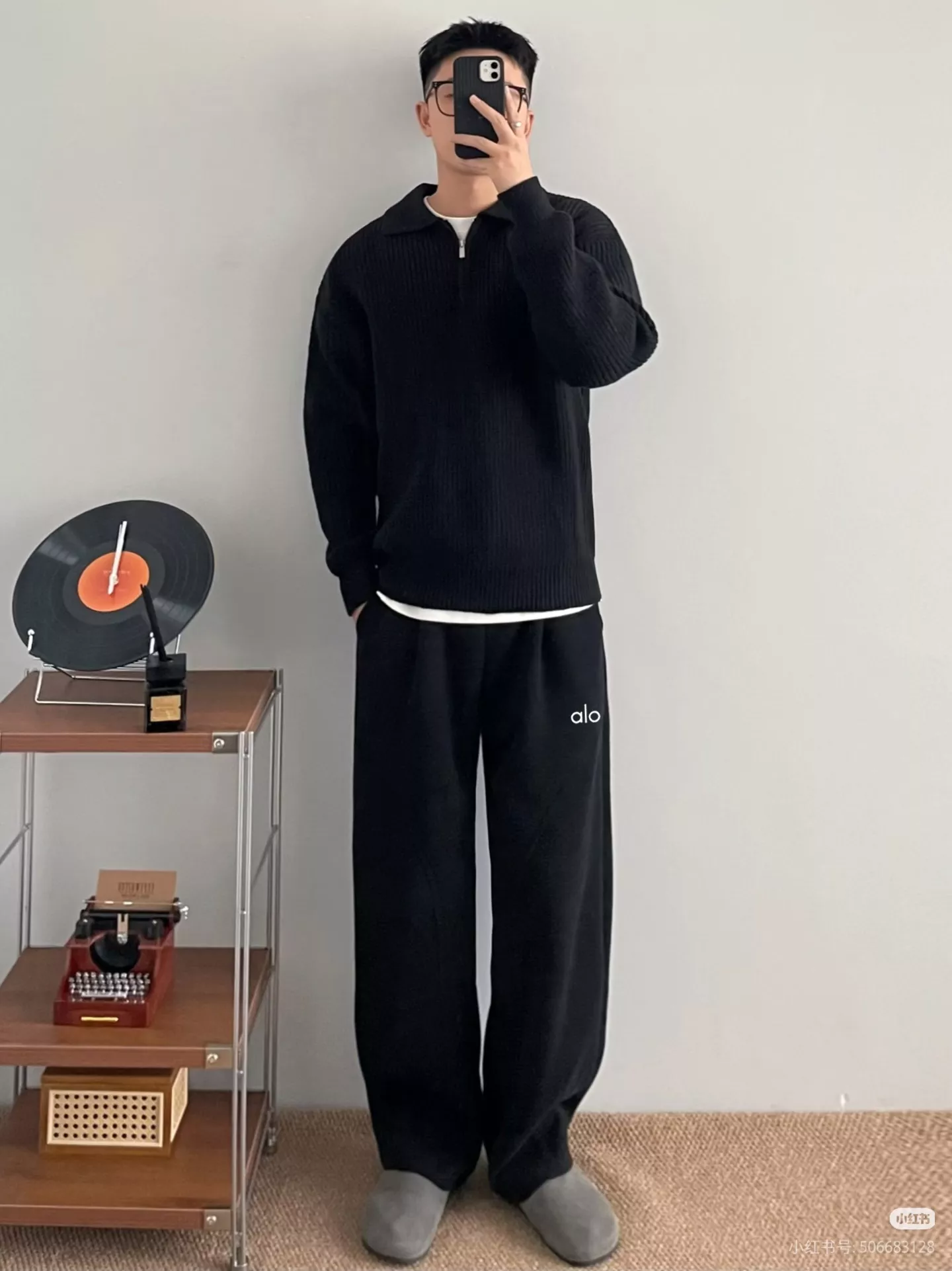 알로요가 기모 밑단 조절 남녀공용 트레이닝 팬츠 상세 이미지 26