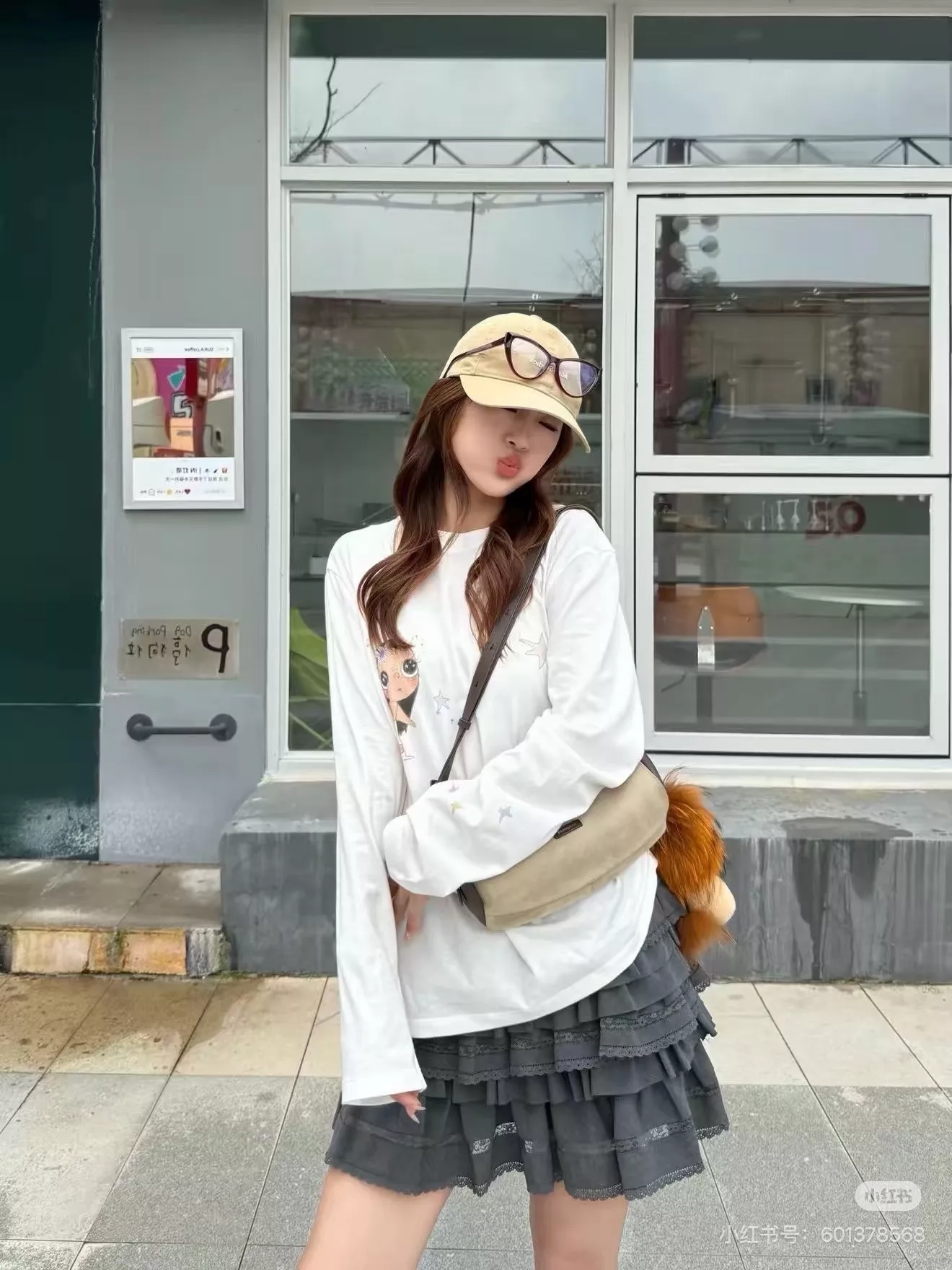 디지트 별 스톤 프린트 여성용 긴소매 티셔츠 상세 이미지 13