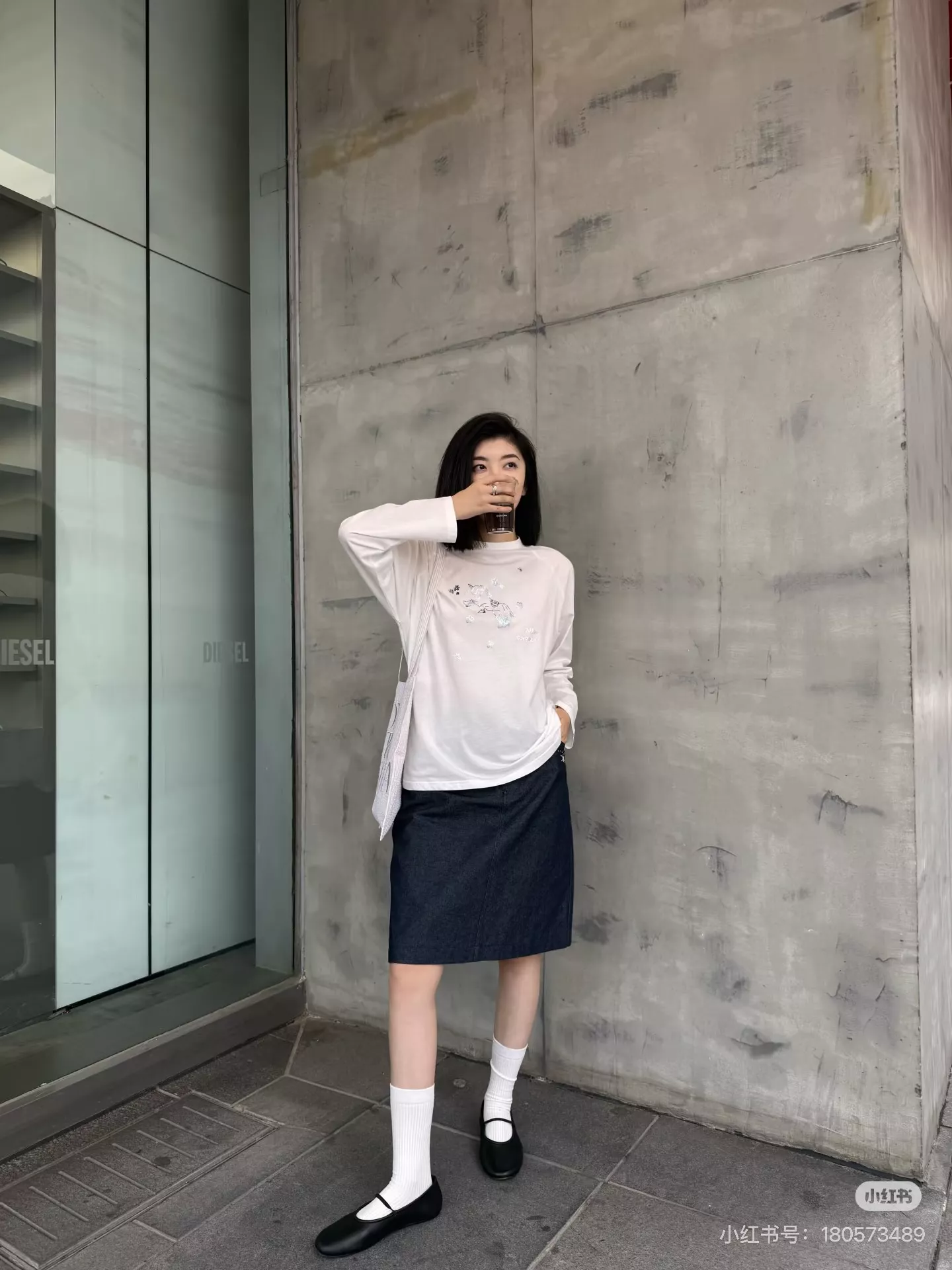 디지트 별 스톤 프린트 여성용 긴소매 티셔츠 상세 이미지 16