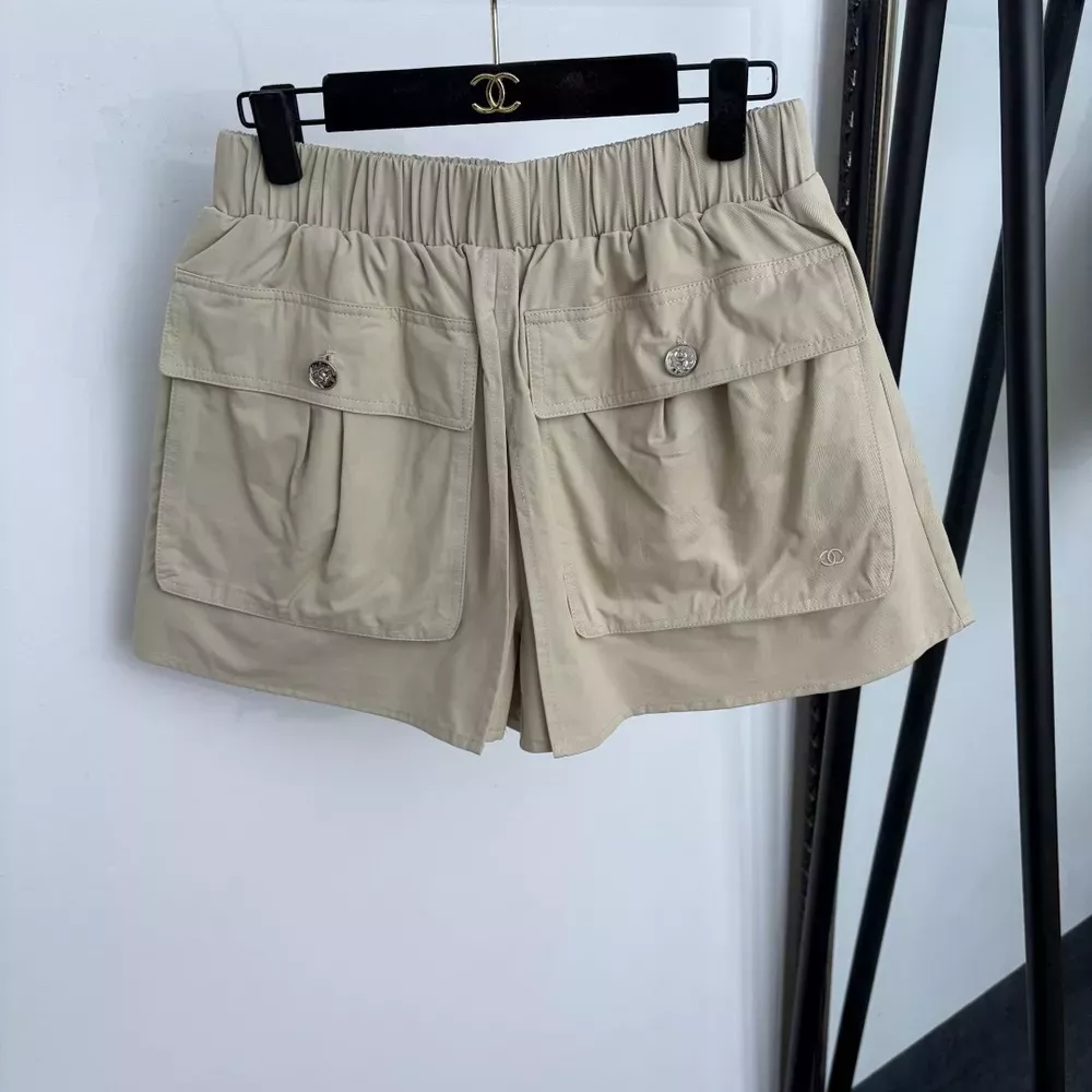 샤넬 플랩 포켓 밴딩 여성용 하프 팬츠