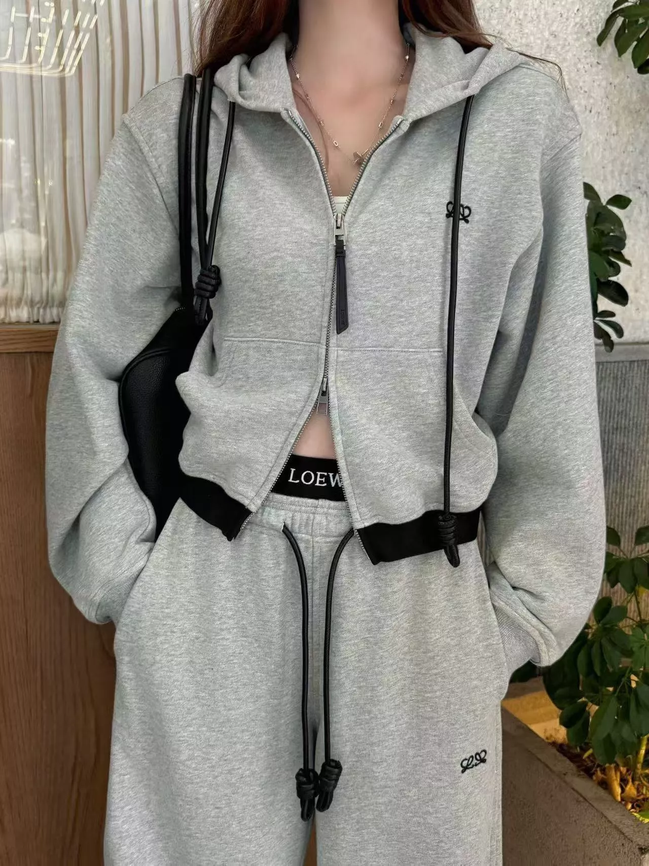 로에베 후드 집업 와이드 여성용 상하의 세트 상세 이미지 11