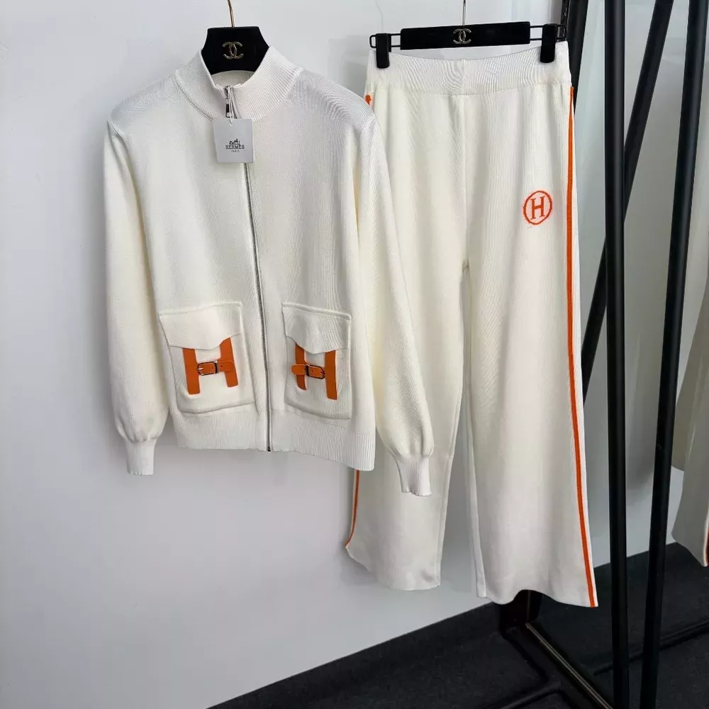 에르메스 니트 집업 여성용 상하의 세트