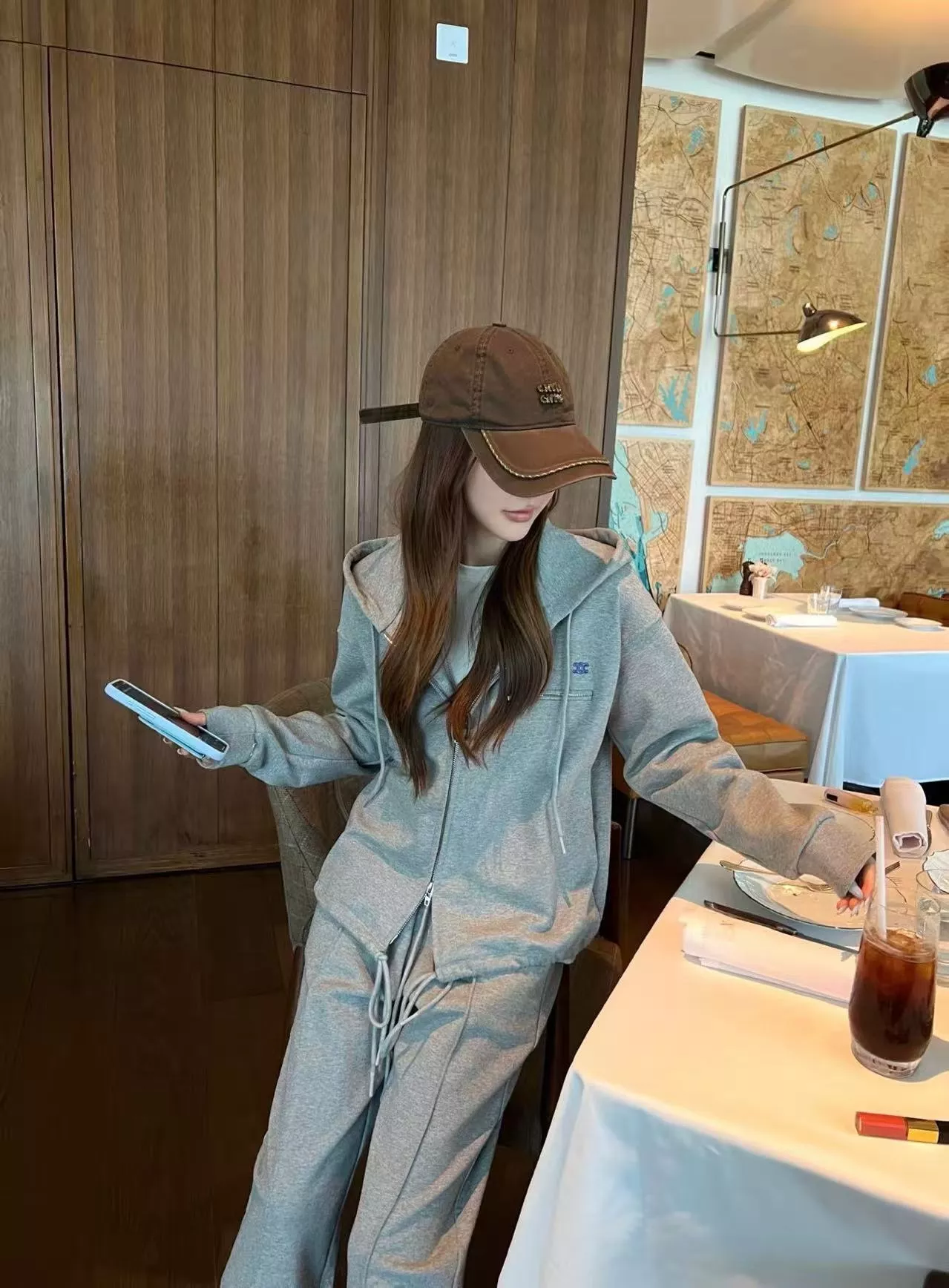 셀린느 후드·와이드 여성용 상하의 세트 상세 이미지 25