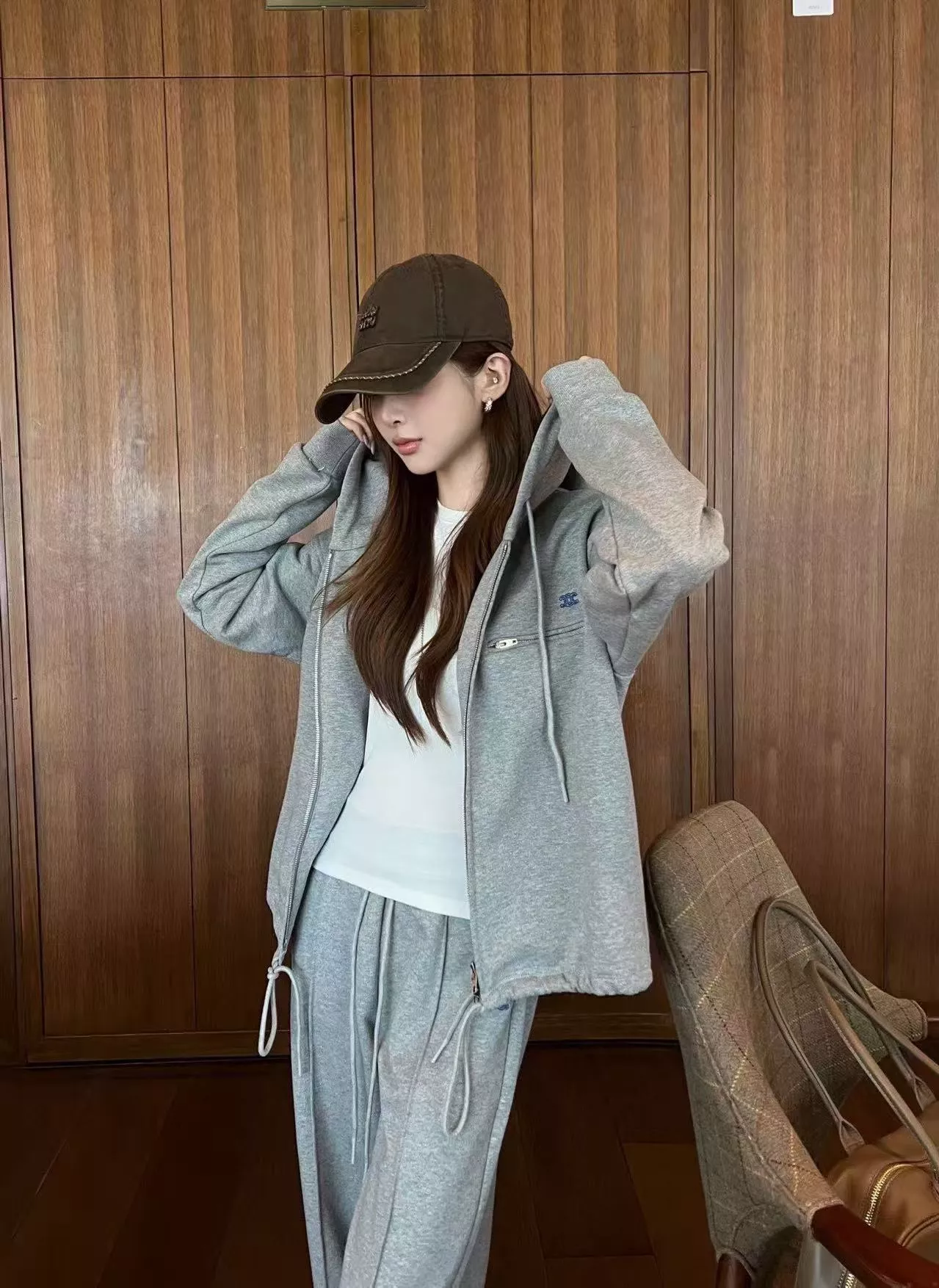 셀린느 후드·와이드 여성용 상하의 세트 상세 이미지 29