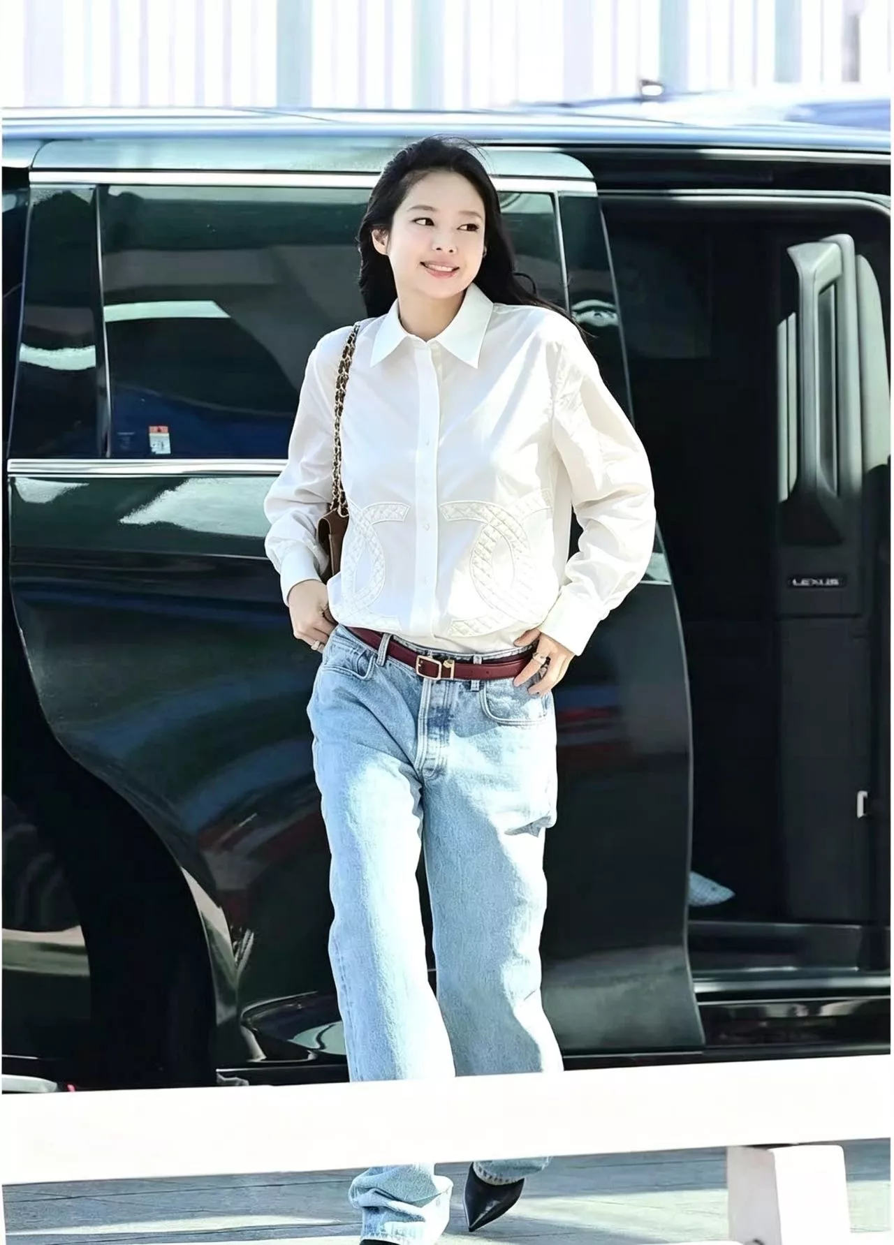 샤넬 양옆 패턴 카라 여성용 긴소매 셔츠 상세 이미지 13