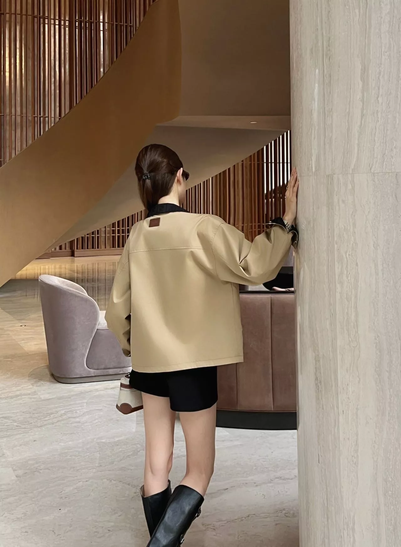 펜디 양면 면 소재 여성용 버튼 재킷 상세 이미지 38