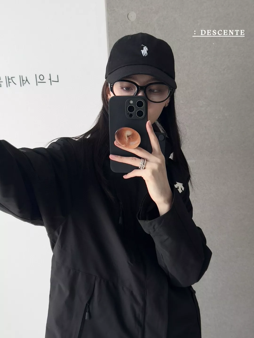 데상트 플리스 내피 탈착형 남녀공용 후드 재킷 상세 이미지 17