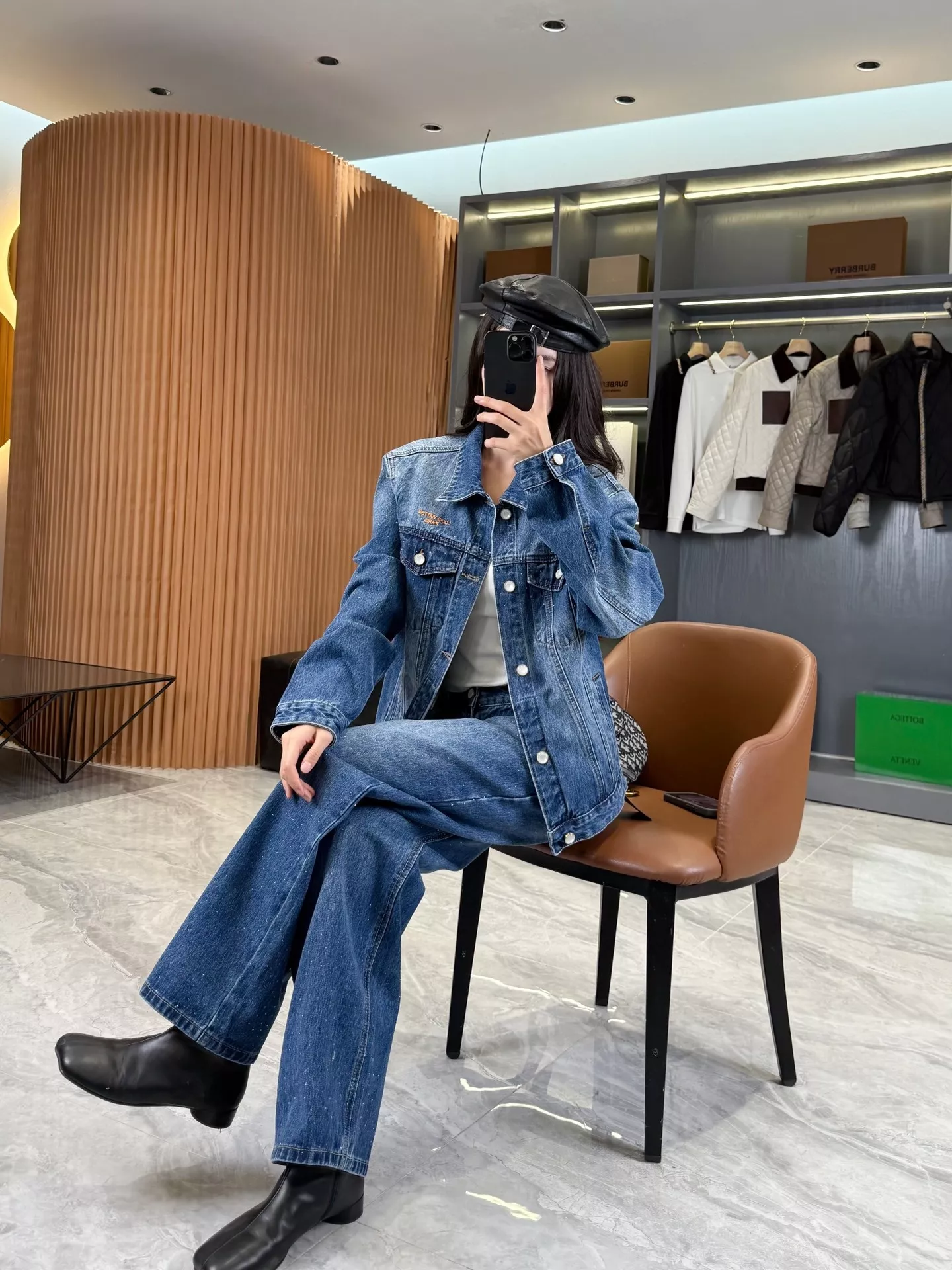 루이비통 워싱 큐빅 데님 남녀공용 상하의 세트 상세 이미지 71