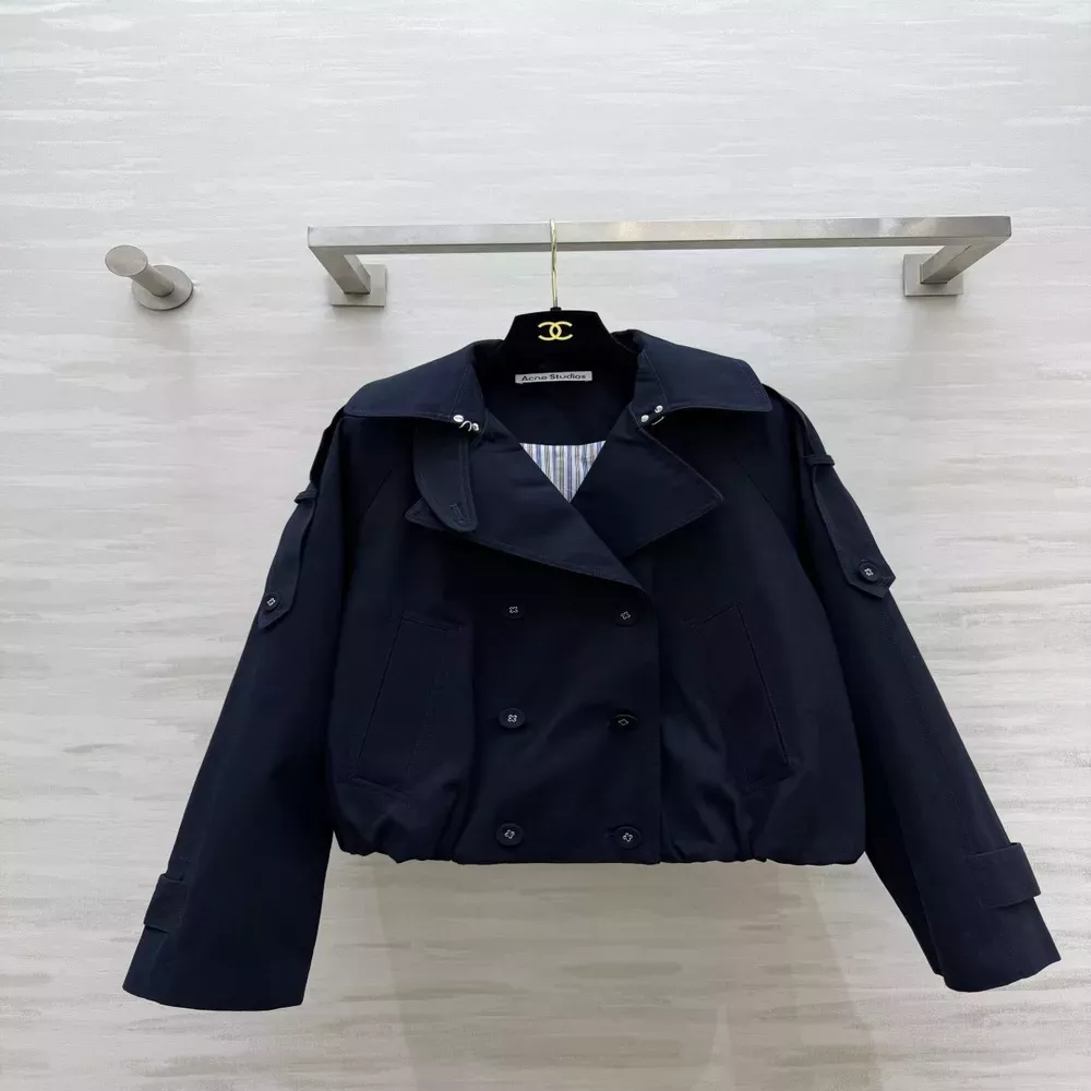 아크네스튜디오 견장 더블브레스트 여성용 쇼트 코트