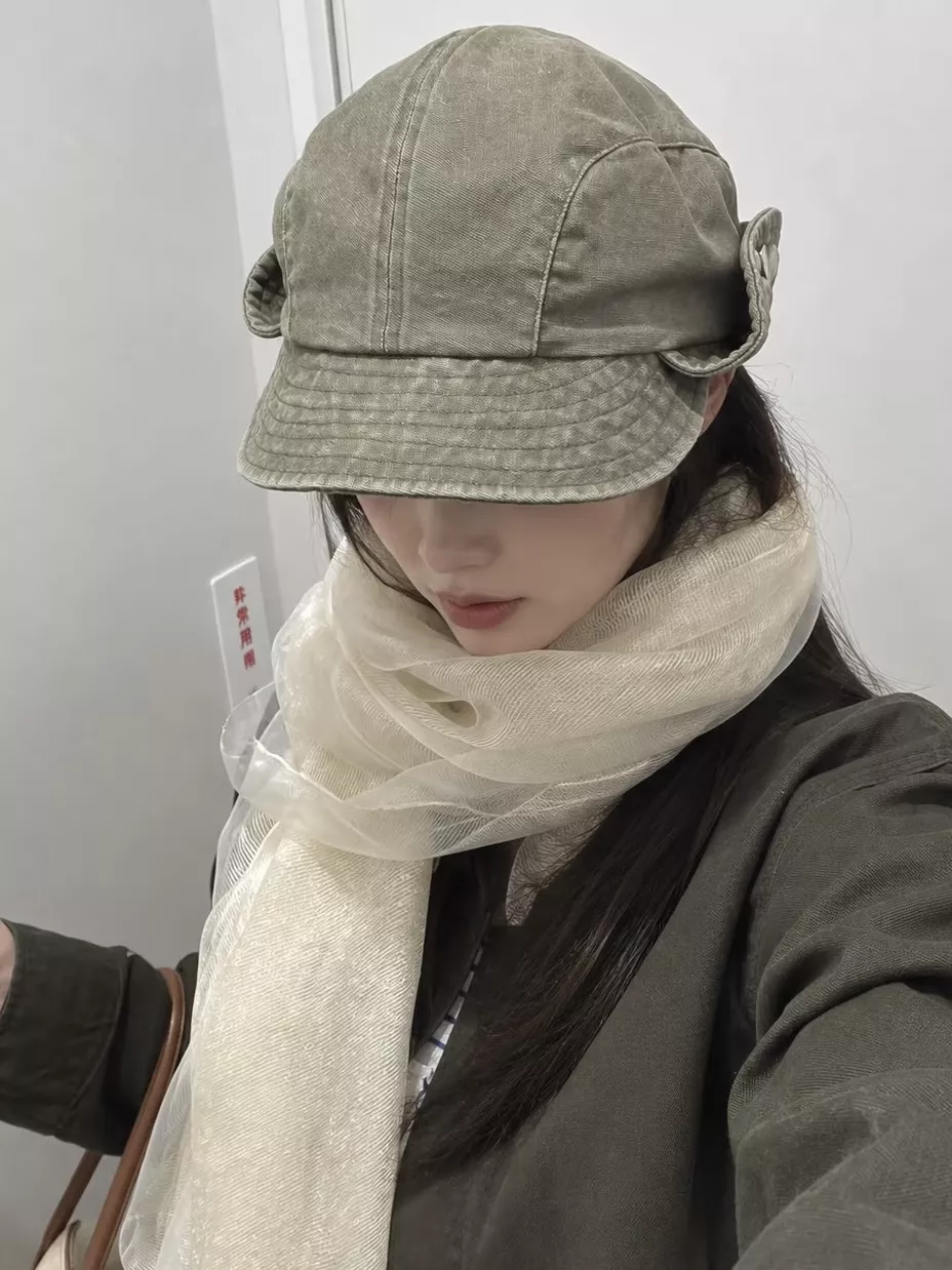 노브랜드 워싱 빈티지 접이식 귀 덮개 볼캡 상세 이미지 19