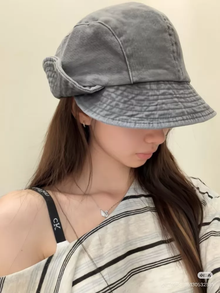 노브랜드 워싱 빈티지 접이식 귀 덮개 볼캡 상세 이미지 24