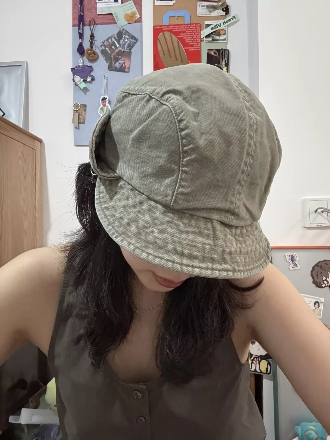노브랜드 워싱 빈티지 접이식 귀 덮개 볼캡 상세 이미지 25