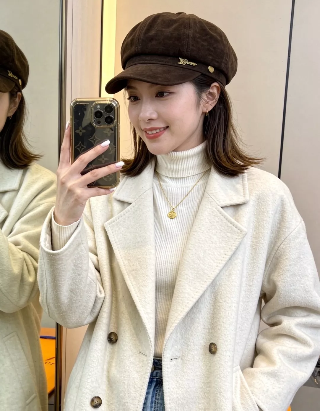 루이비통 코듀로이 볼륨 크라운 뉴스보이캡 상세 이미지 10