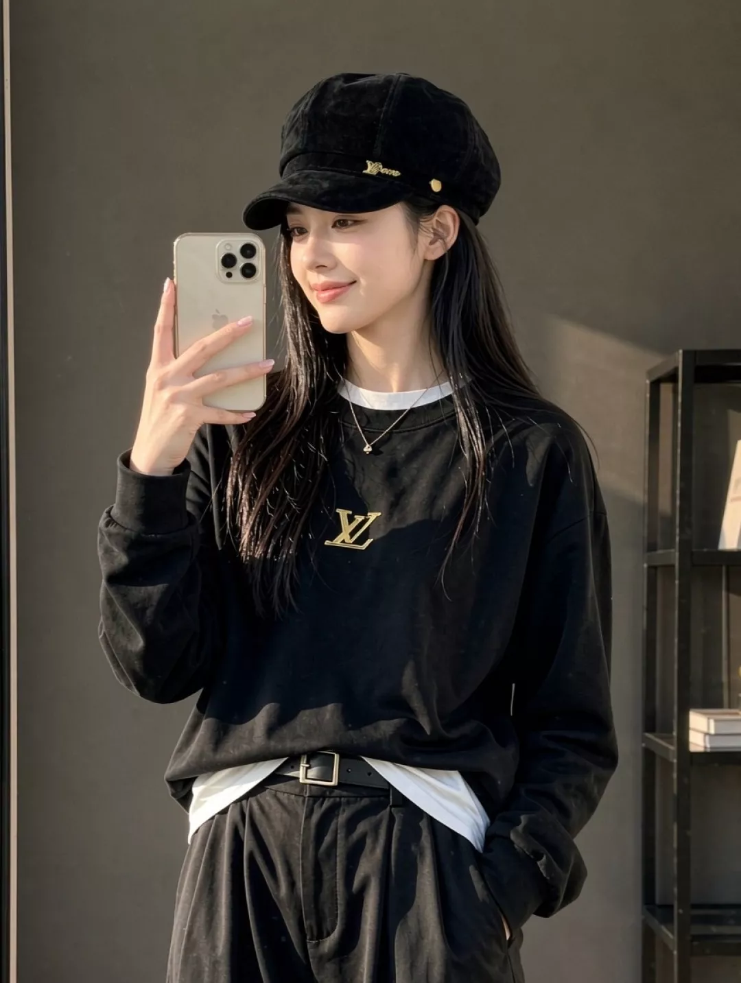 루이비통 코듀로이 볼륨 크라운 뉴스보이캡 상세 이미지 2