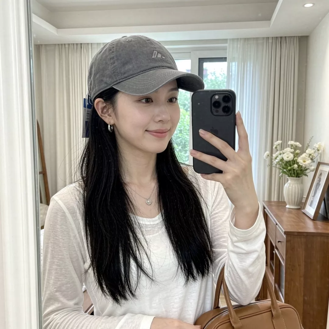 아디다스 전면 로고 곡선 챙 클래식 볼캡 상세 이미지 10