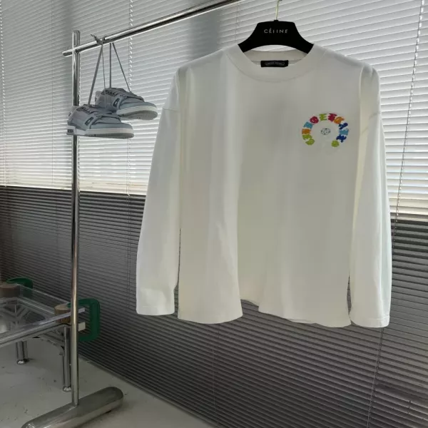 크롬하츠 입체 자수 라운드넥 남녀공용 긴소매 티셔츠