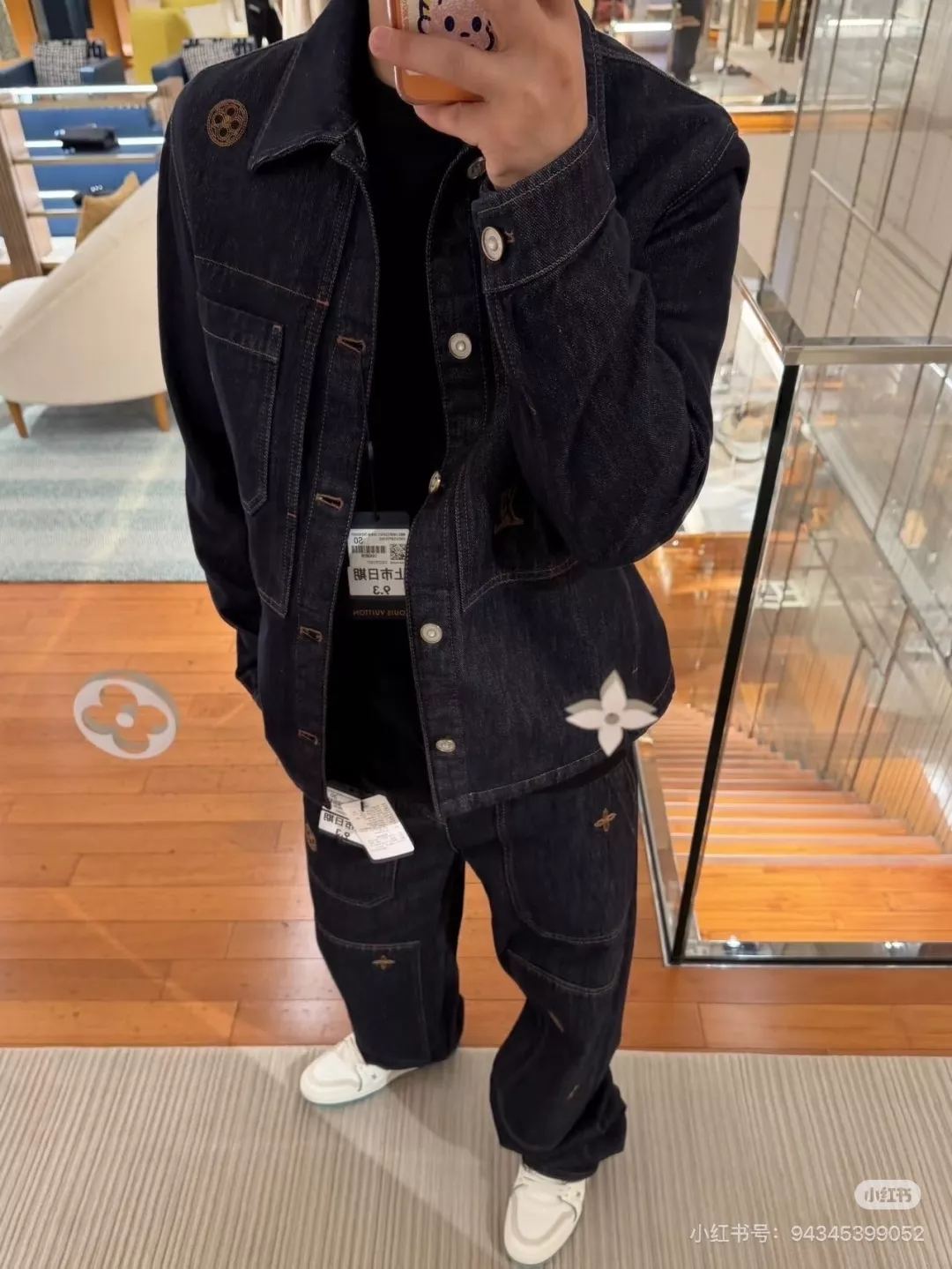 루이비통 스티치 데님 남녀공용 상하의 세트 상세 이미지 23