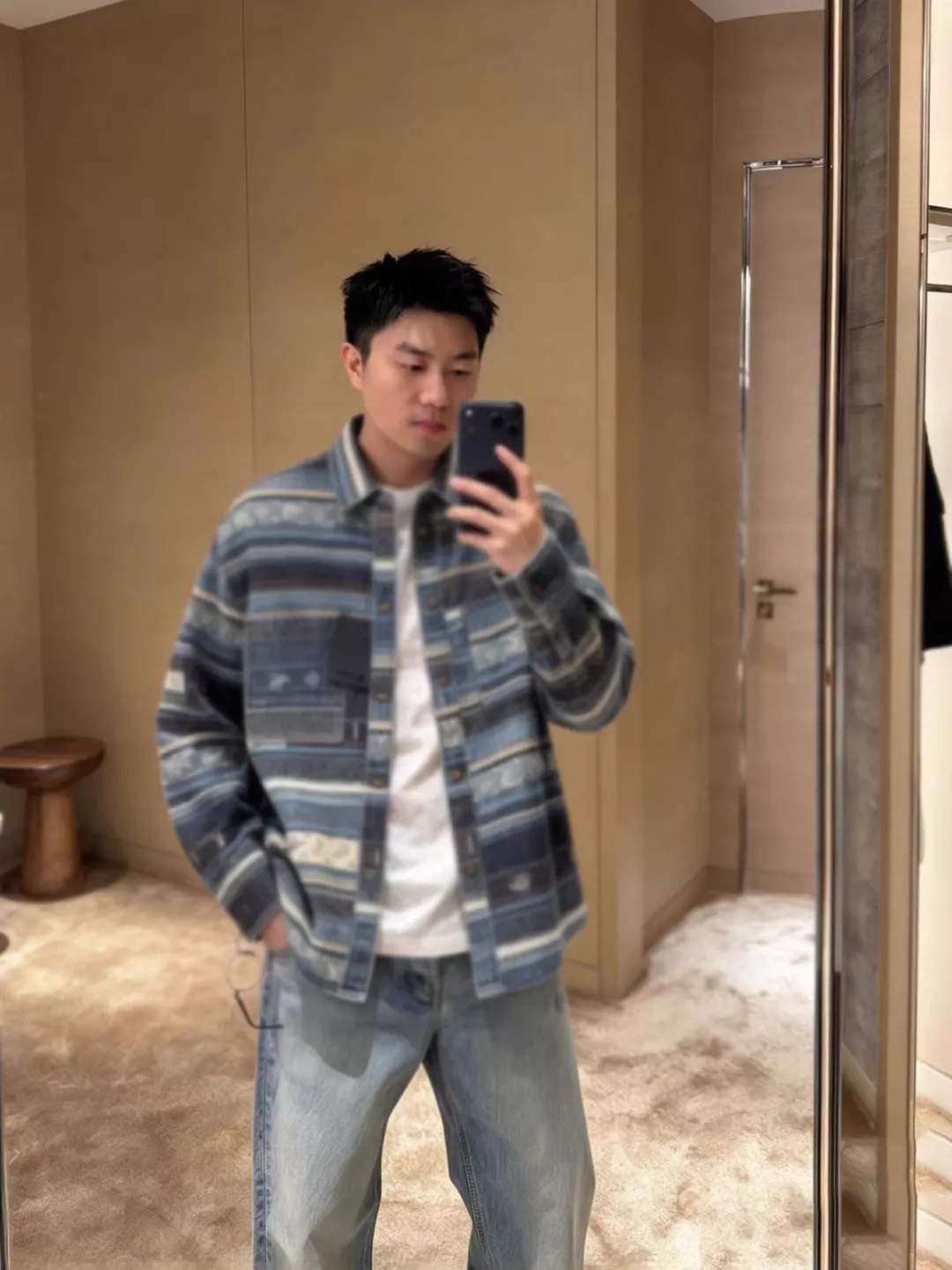루이비통 워싱 데님 남녀공용 상하의 세트 상세 이미지 21