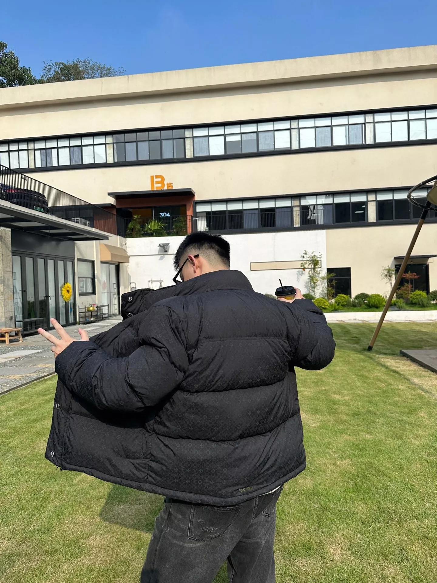크롬하츠 스탠드넥 자카드 남녀공용 쇼트 패딩 상세 이미지 23
