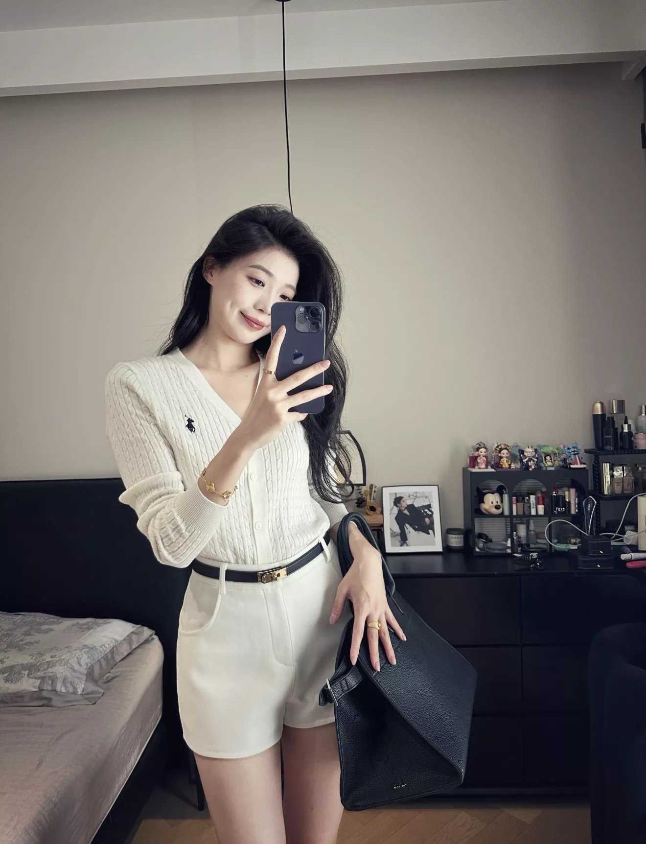 랄프로렌 브이넥 꽈배기 여성용 긴소매 가디건 상세 이미지 52