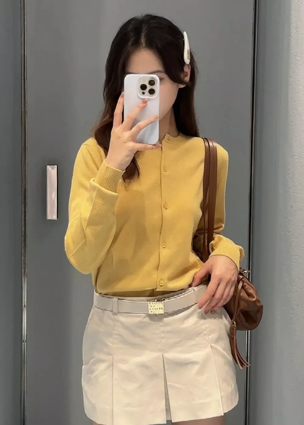 미우미우 캐시미어 레터링 여성용 긴소매 가디건 상세 이미지 47
