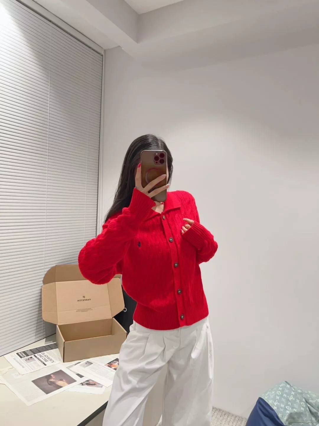 랄프로렌 케이블 폴로 칼라 여성용 긴소매 가디건 상세 이미지 34