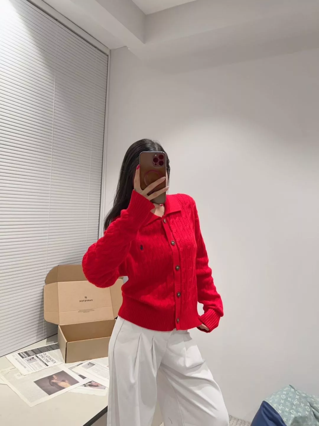 랄프로렌 케이블 폴로 칼라 여성용 긴소매 가디건 상세 이미지 35