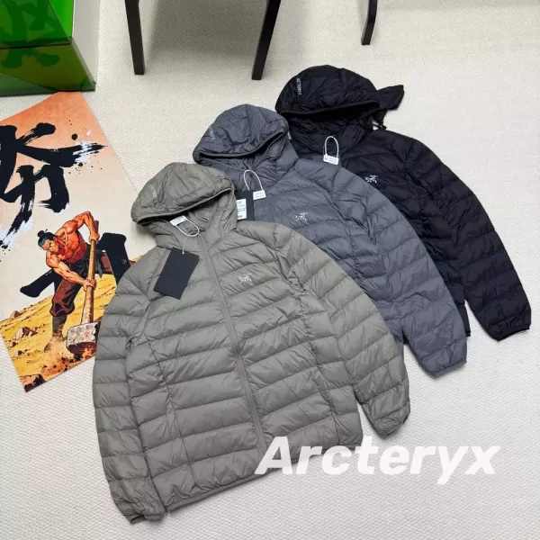 아크테릭스 경량 후드 퀼팅 남녀공용 쇼트 패딩