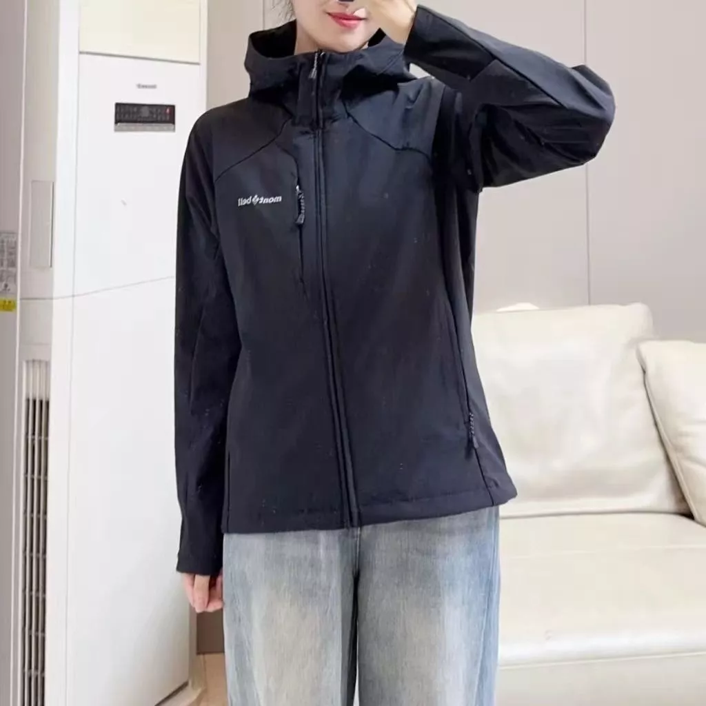 몽벨 기모 소프트셸 남녀공용 후드 재킷 상세 이미지 5