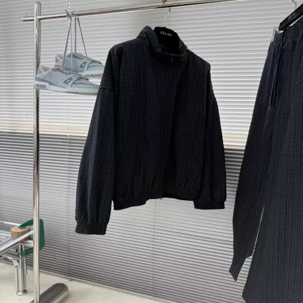 발렌시아가 체크 자수 남녀공용 상하의 세트
