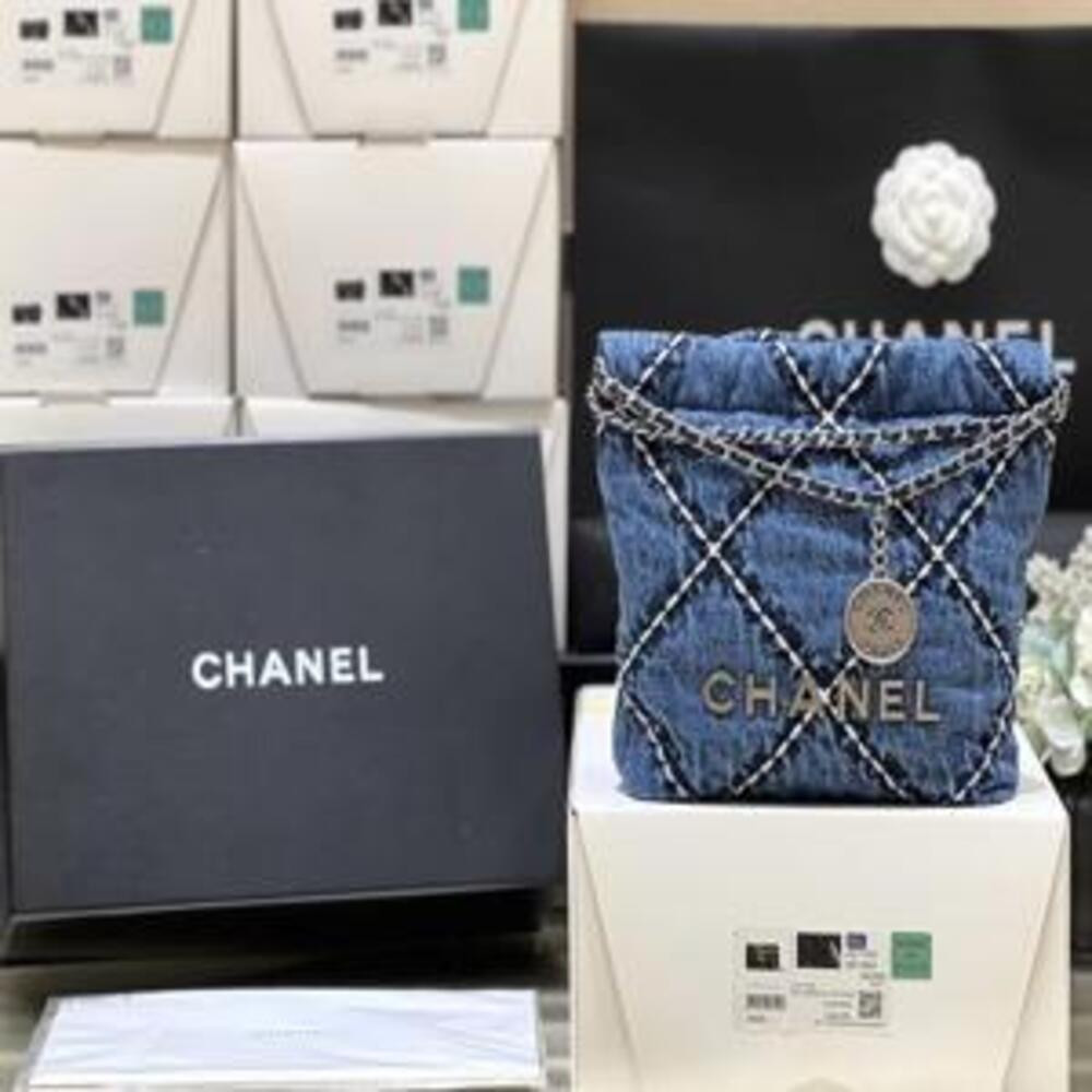 샤넬 CHANEL 24P 한정판 데님 22 호보백