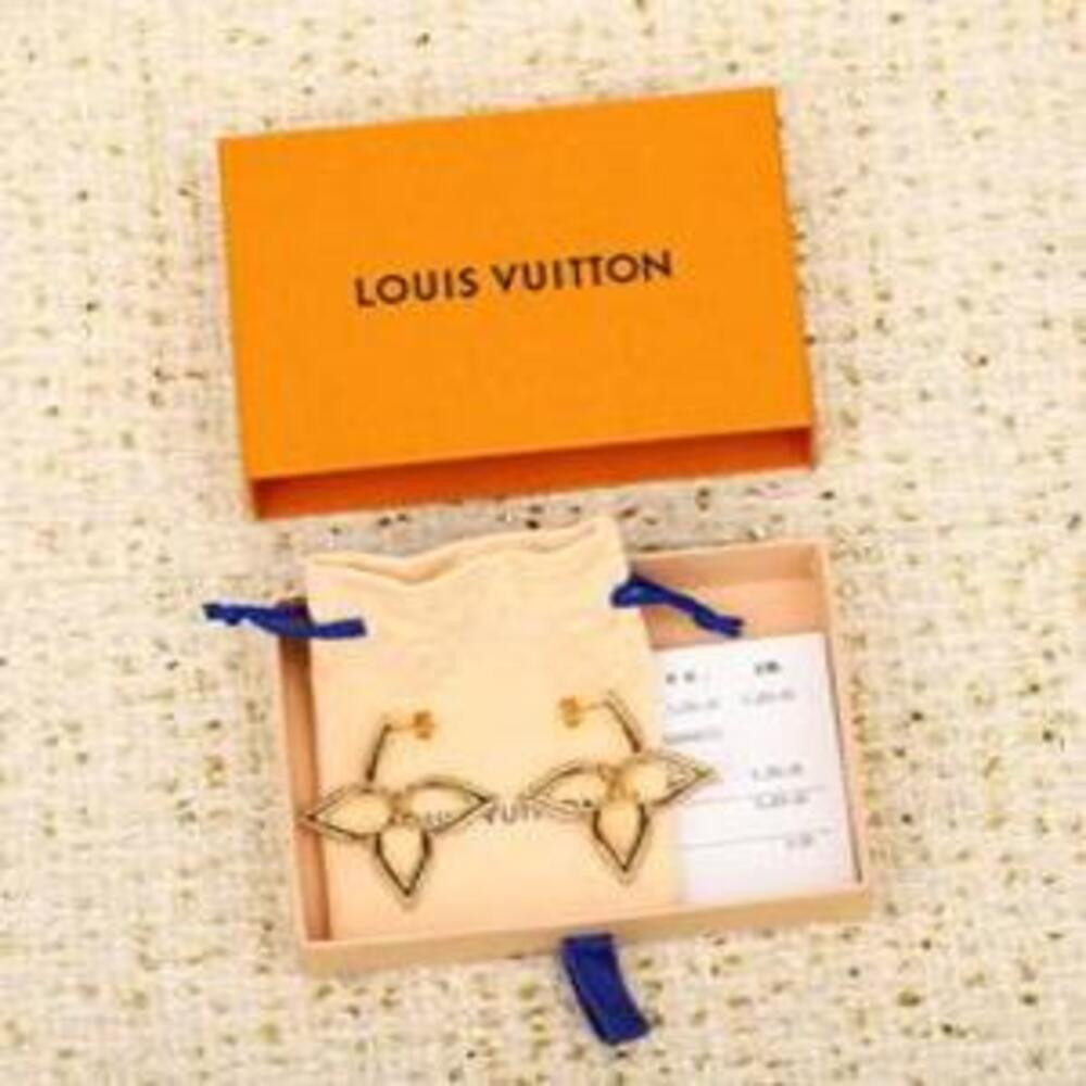 루이비통 마이 LV 하트 모노그램 핑크 스톤 이어링