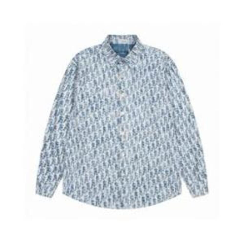 디올 Stussy 로고 프린트 셔츠 재킷